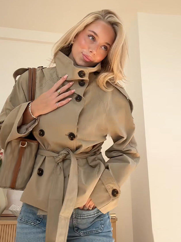 Damenjacke mit tailliertem Schnitt und Gürtel | A&B - 2 - Annoboutique