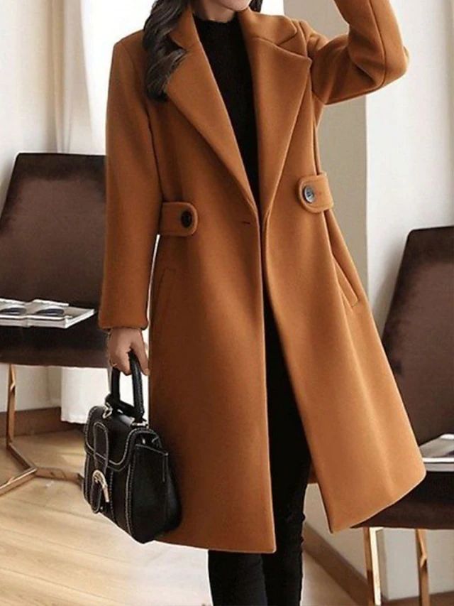 Amelia – Eleganter Damen Mantel mit Taillengürtel