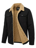 Moderne Herrenjacke mit Teddyfell-Kragen und praktischen Taschen | A&B - 4 - Annoboutique
