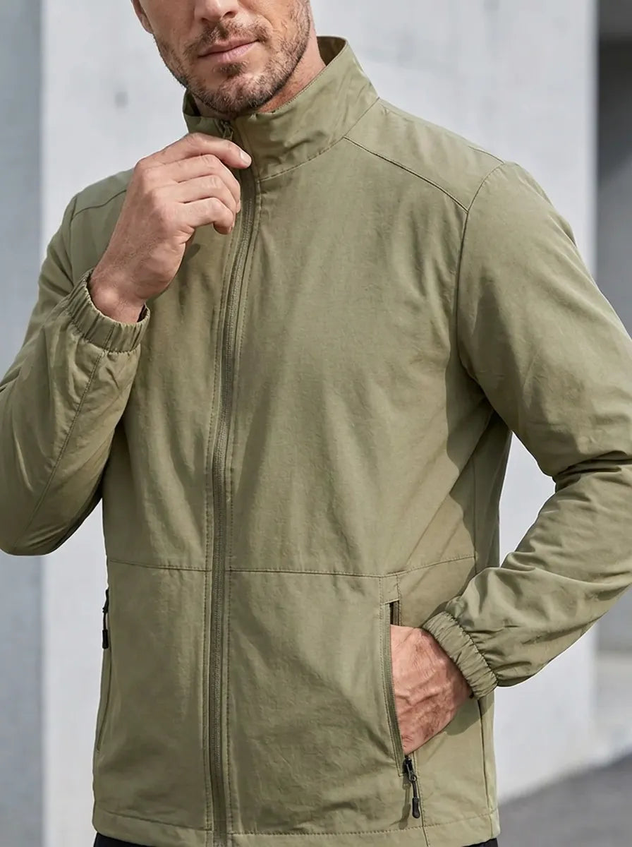 Moderne Herrenjacke mit praktischen Taschen und sportlichem Schnitt | A&B - 3 - Annoboutique
