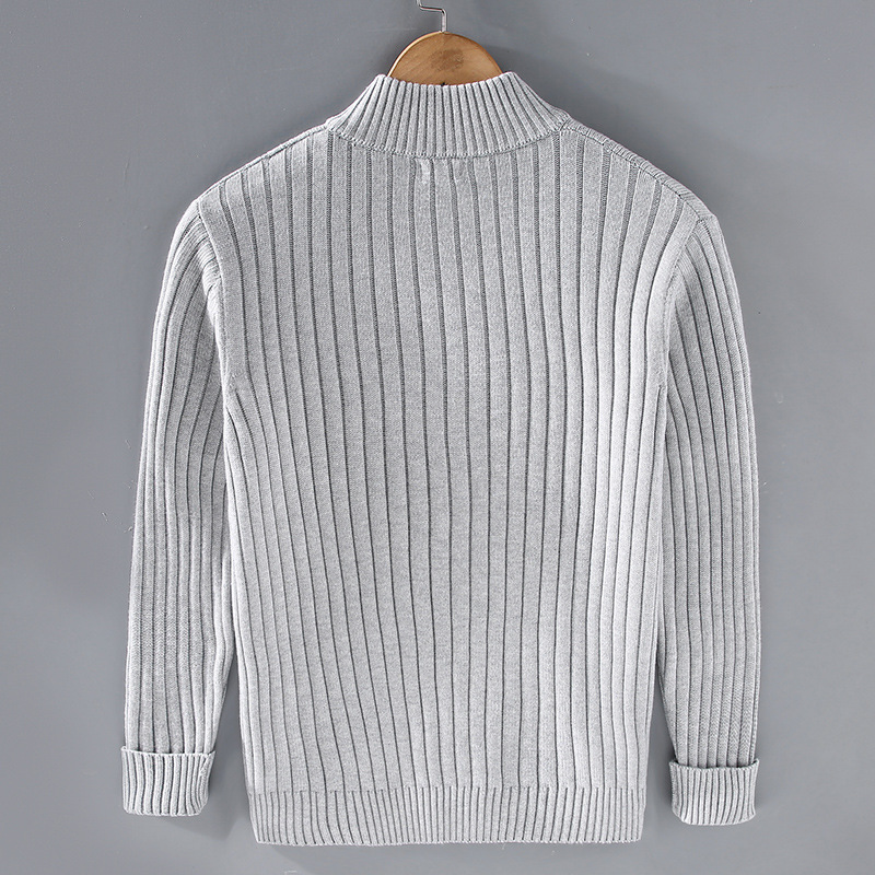 Herren Cardigan mit Stehkragen und strukturiertem Design | A&B - 3 - Annoboutique