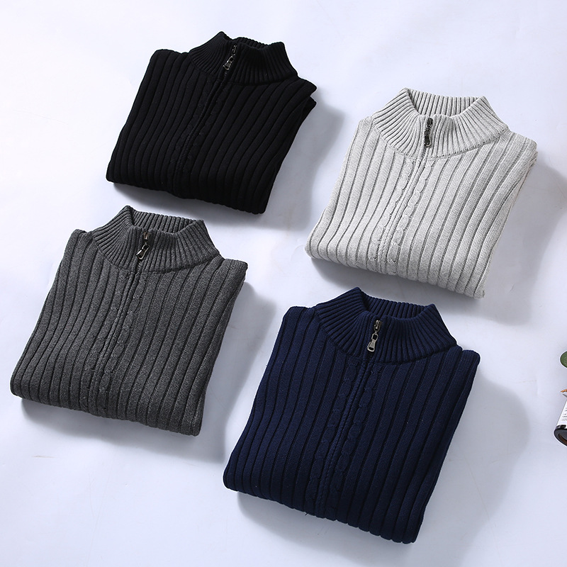 Herren Cardigan mit Stehkragen und strukturiertem Design | A&B - 6 - Annoboutique