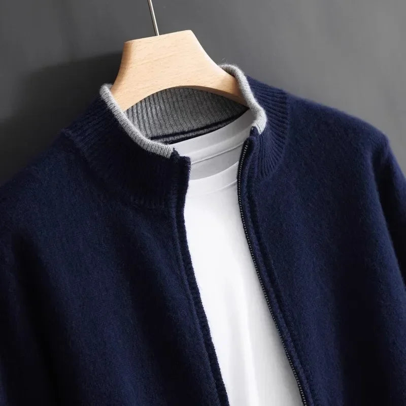 Herrenjacke mit Reißverschluss | Eleganter Schnitt für jeden Anlass | A&B - 8 - Annoboutique