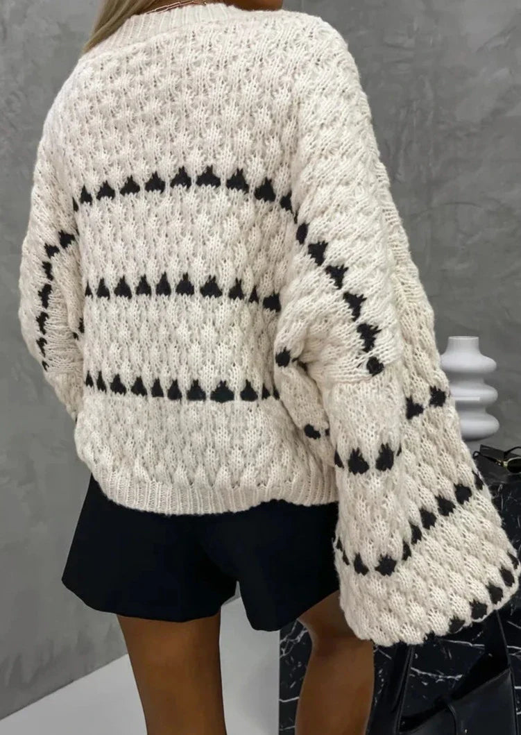 Pullover Damen im lässigen Oversized-Schnitt mit weitem Arm | A&B - 4 - Annoboutique