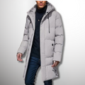 Moderne Herren Parka Jacke mit Kapuze und langen Schnitt | A&B - 1 - Annoboutique