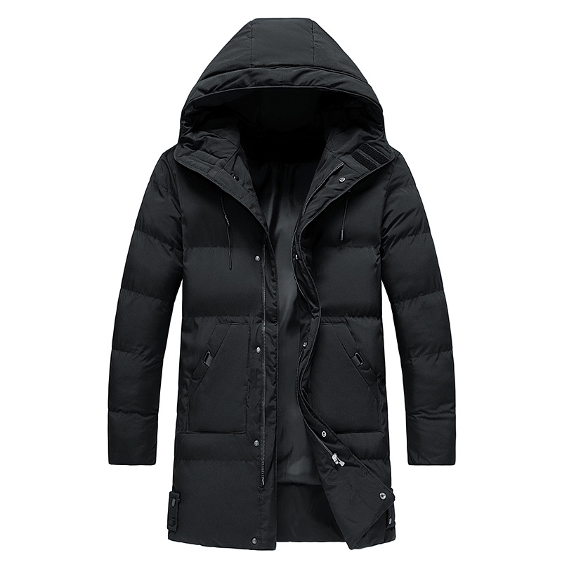 Moderne Herren Parka Jacke mit Kapuze und langen Schnitt | A&B - 9 - Annoboutique