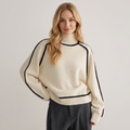 Pullover Damen mit modernem Stehkragen und lässigem Schnitt | A&B - 1 - Annoboutique