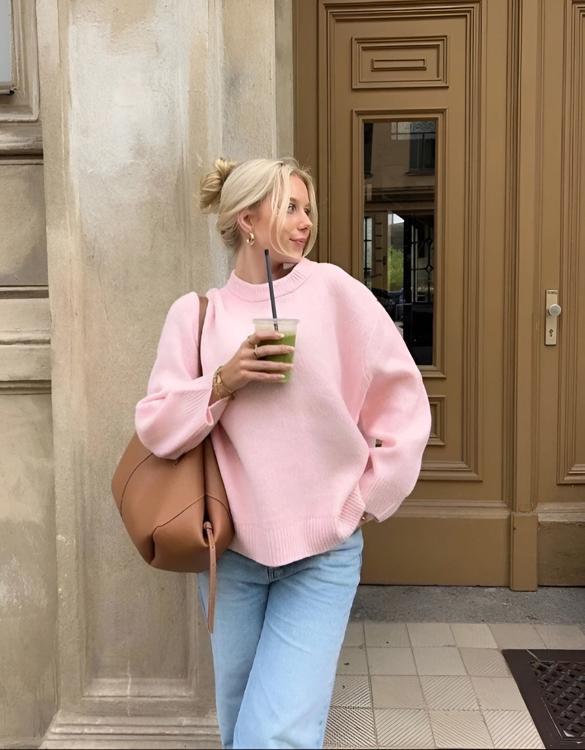 Pullover Damen im lässigen Oversized-Stil mit langen Ärmeln | A&B - 3 - Annoboutique