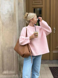 Pullover Damen im lässigen Oversized-Stil mit langen Ärmeln | A&B - 4 - Annoboutique