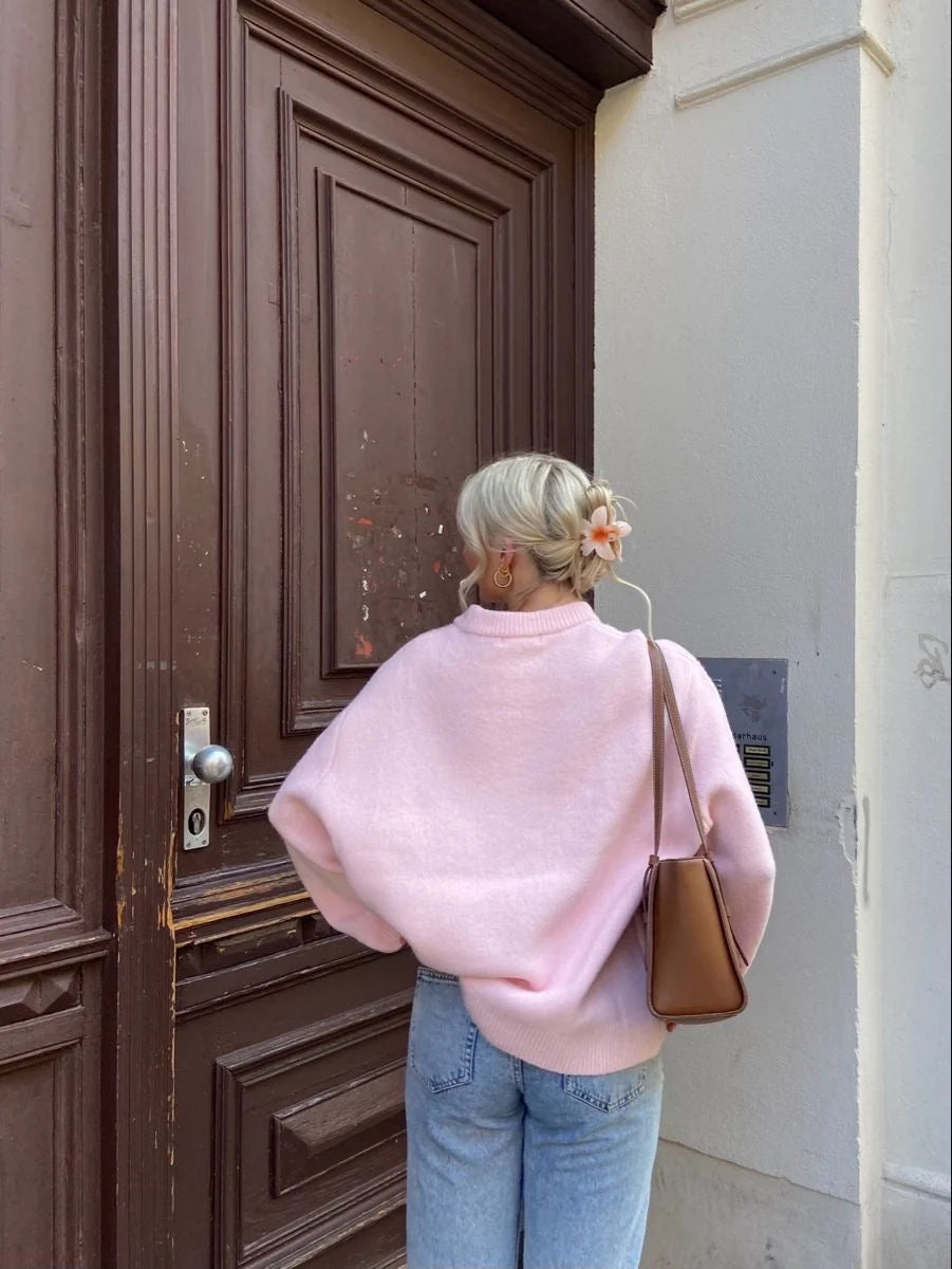 Pullover Damen im lässigen Oversized-Stil mit langen Ärmeln | A&B - 5 - Annoboutique