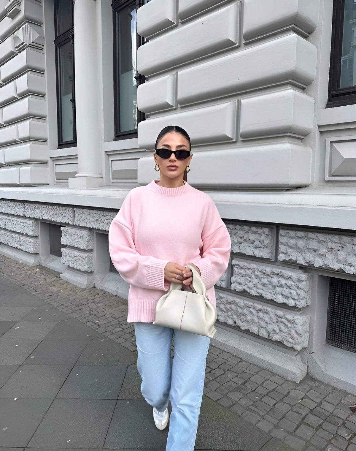 Pullover Damen im lässigen Oversized-Stil mit langen Ärmeln | A&B - 8 - Annoboutique