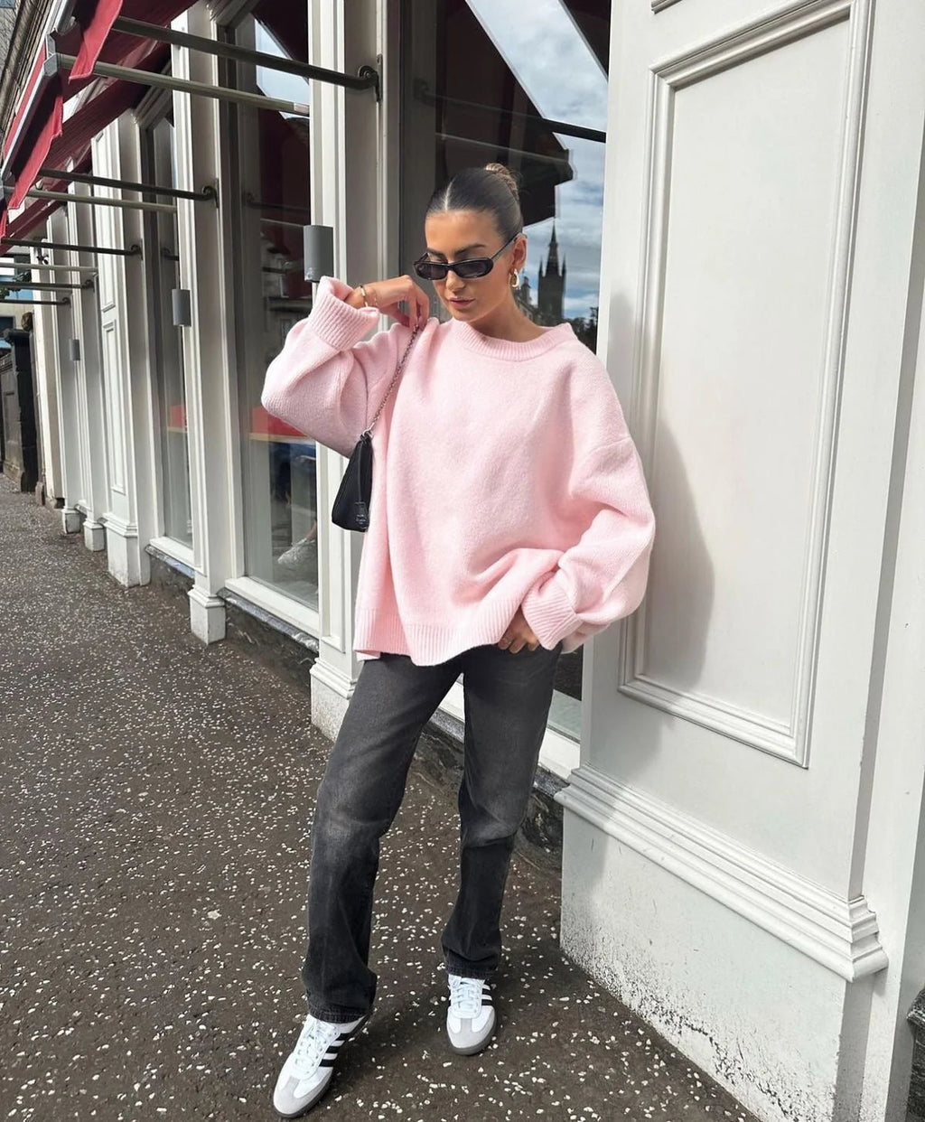 Pullover Damen im lässigen Oversized-Stil mit langen Ärmeln | A&B - 9 - Annoboutique
