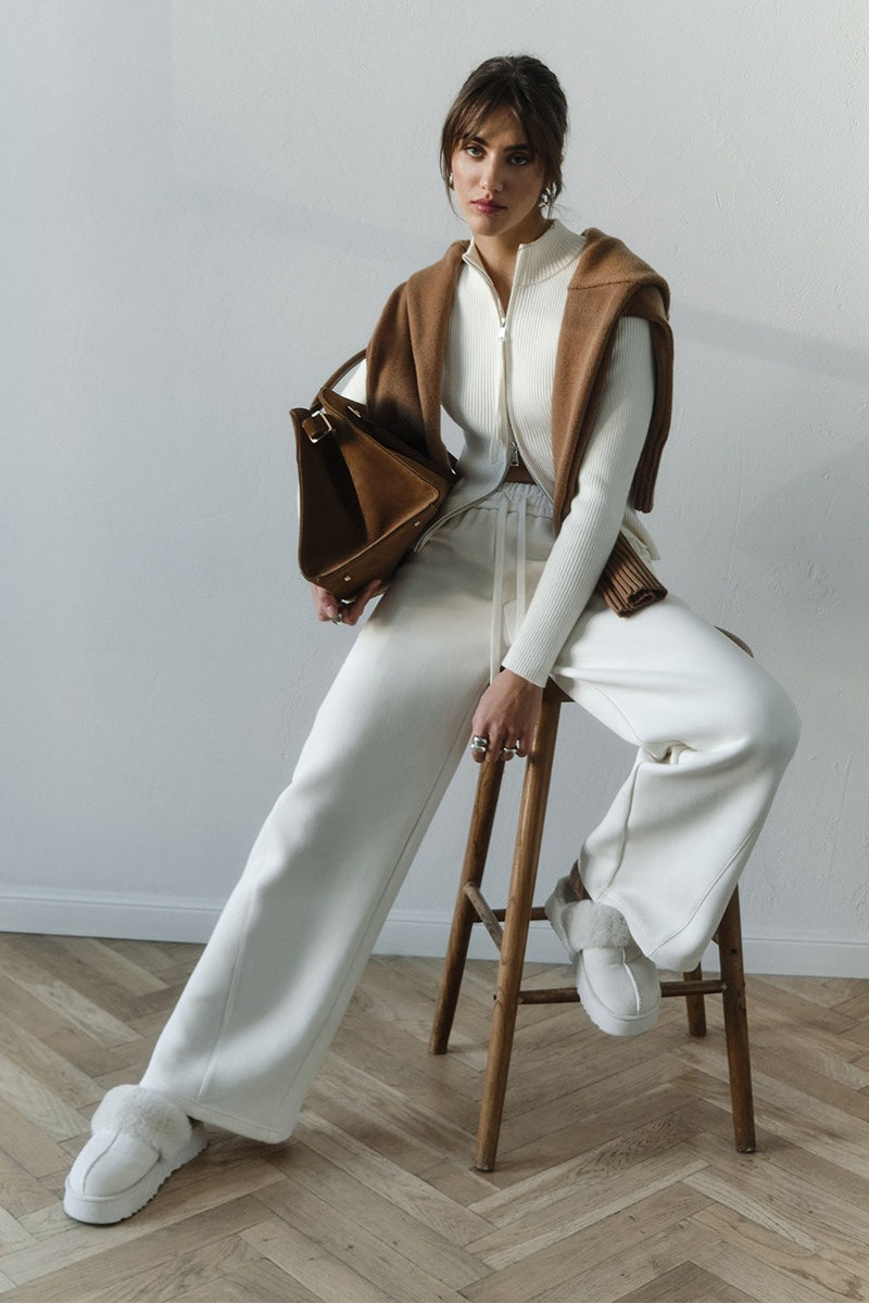 Cardigan Damen mit Stehkragen und Reißverschluss | A&B - 8 - Annoboutique