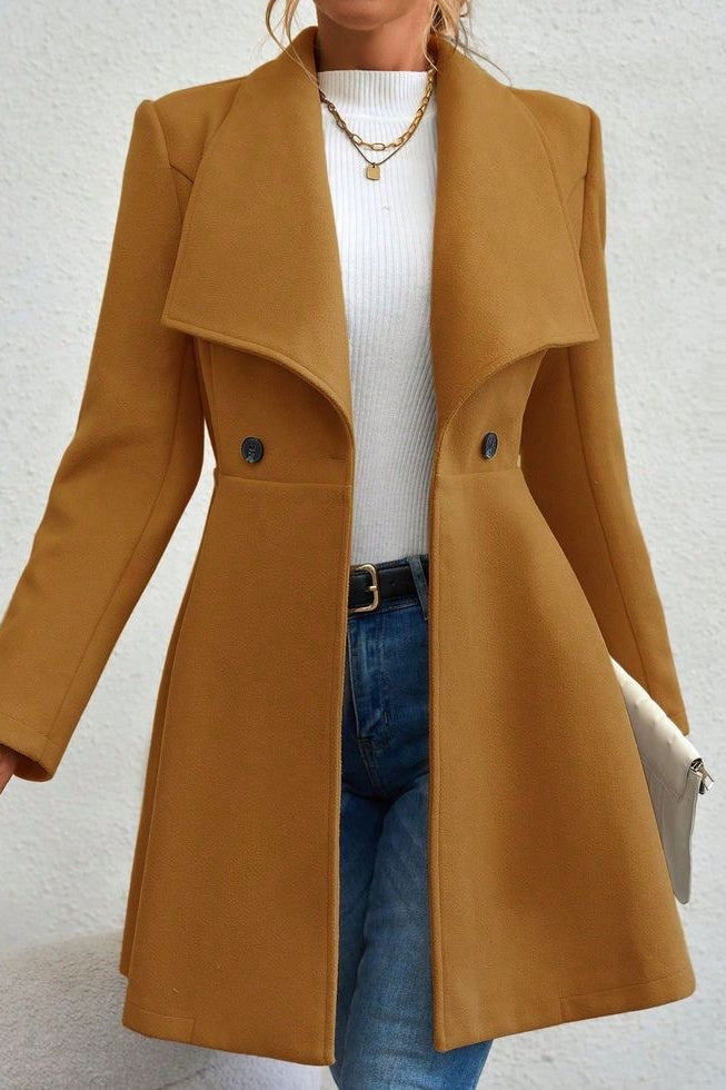 Damenjacke mit offenem Kragen und figurbetonter Silhouette | A&B - 13 - Annoboutique