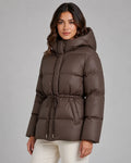 Damen Jacke mit Taillenzug und Kapuze | A&B - 1 - Annoboutique