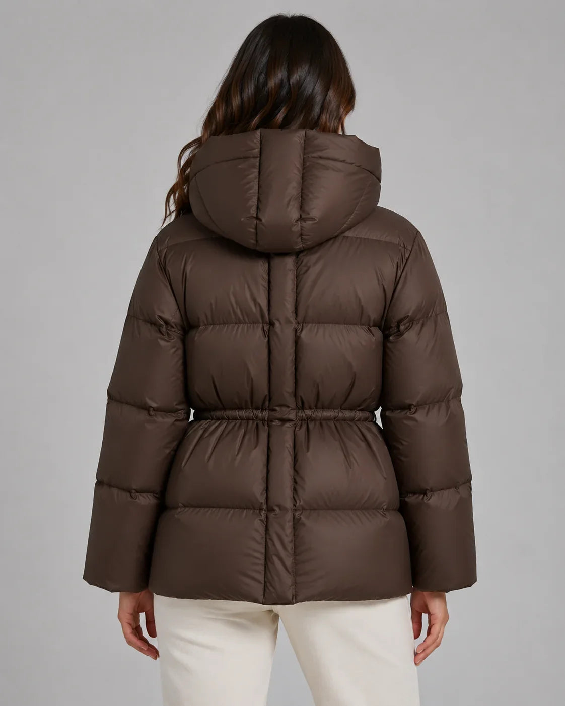 Damen Jacke mit Taillenzug und Kapuze | A&B - 3 - Annoboutique