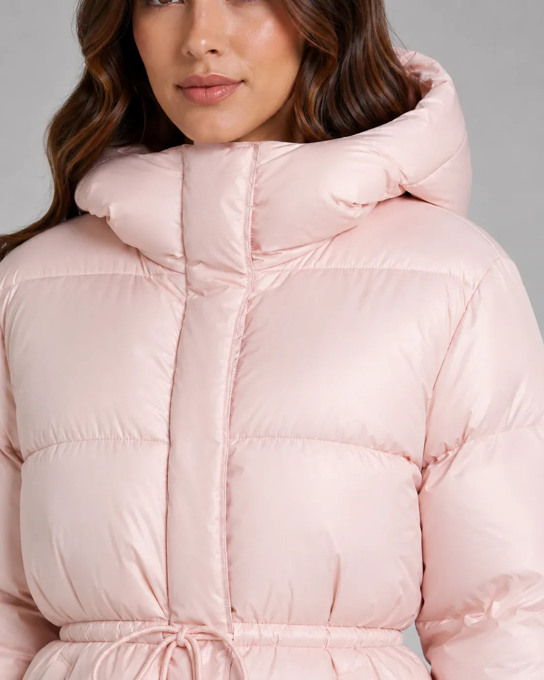 Damen Jacke mit Taillenzug und Kapuze | A&B - 6 - Annoboutique