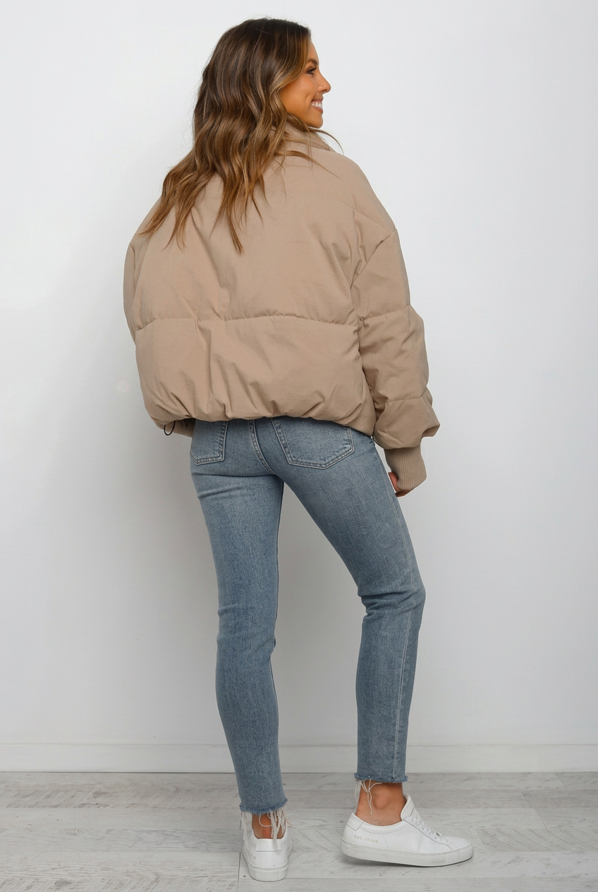 Damenjacke mit lässigem Schnitt und Stehkragen | A&B - 2 - Annoboutique