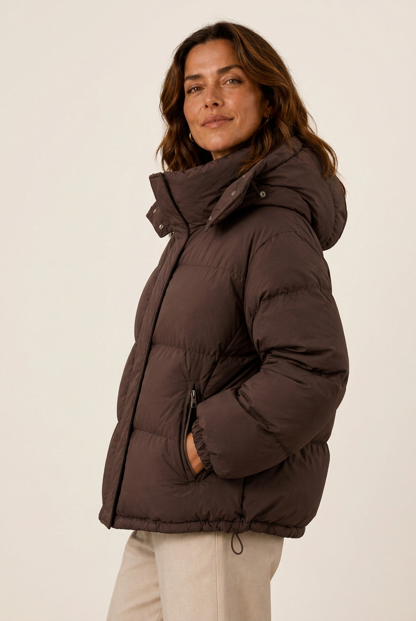 Damen Jacke mit Kapuze und Reißverschluss | A&B - 3 - Annoboutique