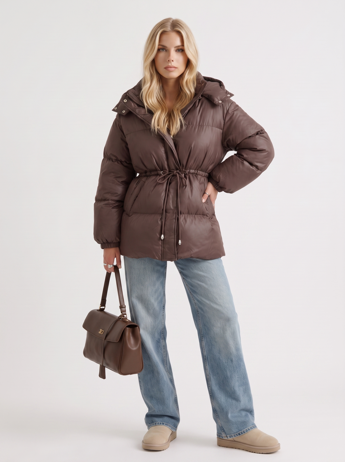 Damenjacke mit Kapuze und taillierter Passform | A&B - 3 - Annoboutique