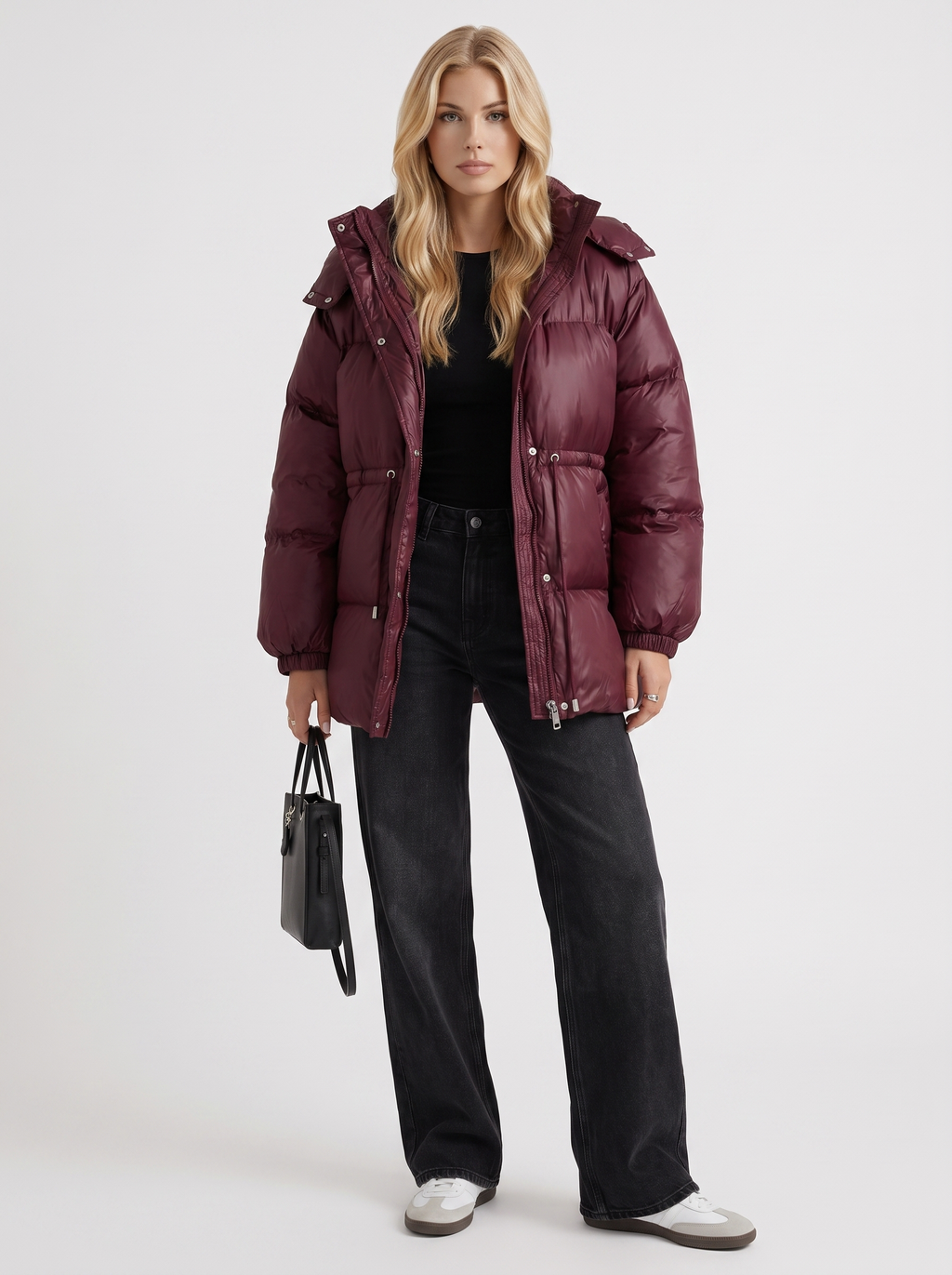 Damenjacke mit Kapuze und taillierter Passform | A&B - 8 - Annoboutique