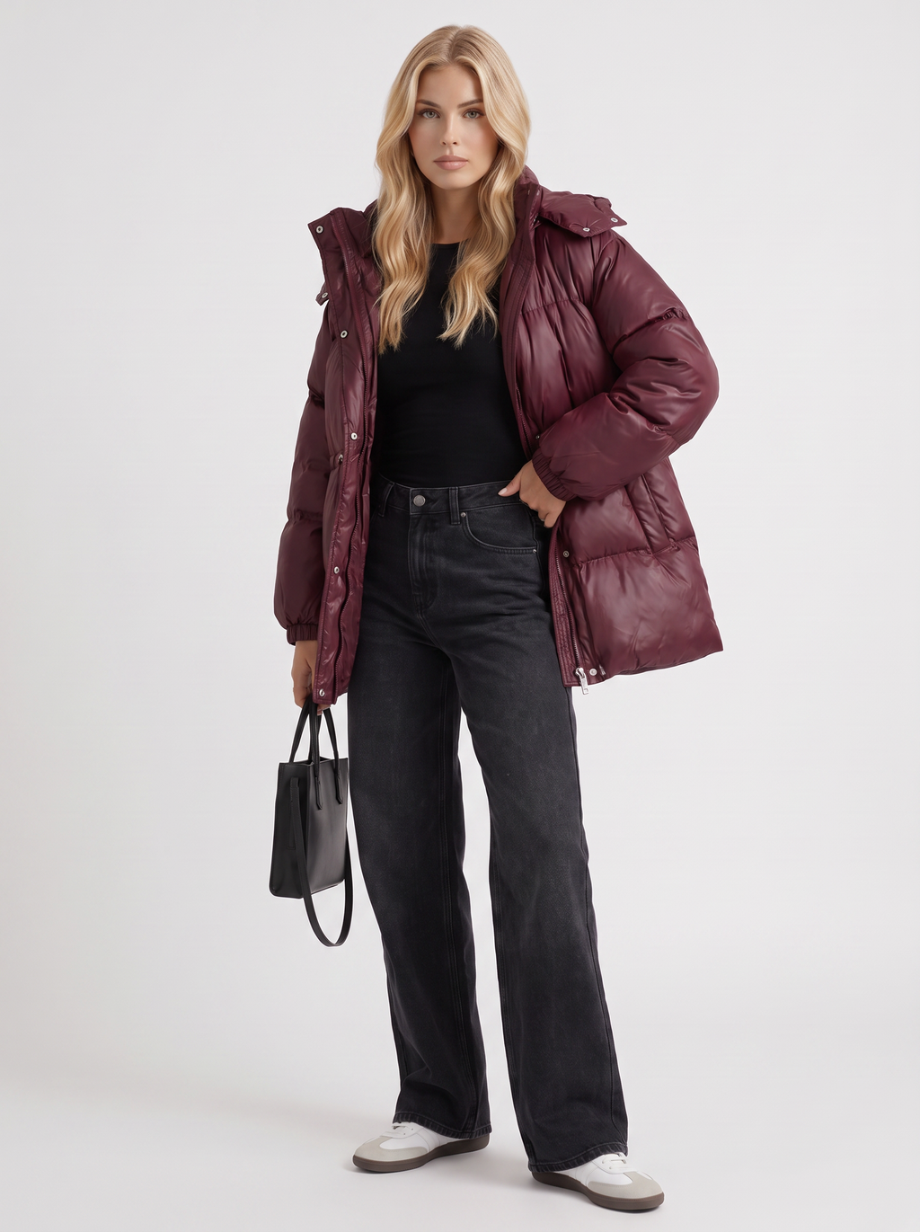 Damenjacke mit Kapuze und taillierter Passform | A&B - 9 - Annoboutique