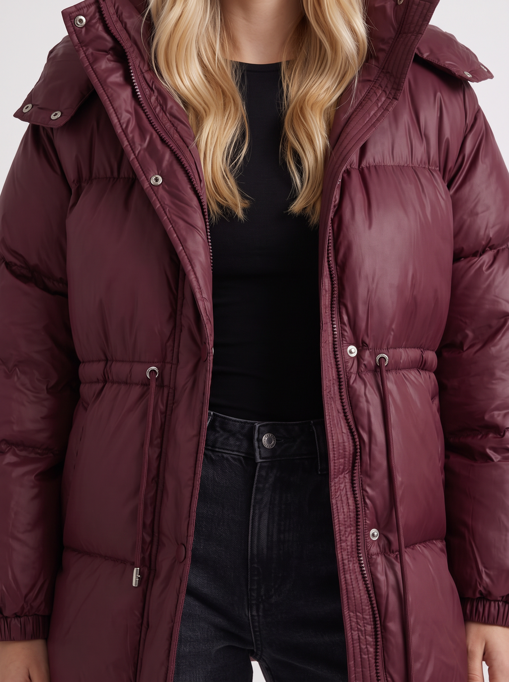 Damenjacke mit Kapuze und taillierter Passform | A&B - 12 - Annoboutique