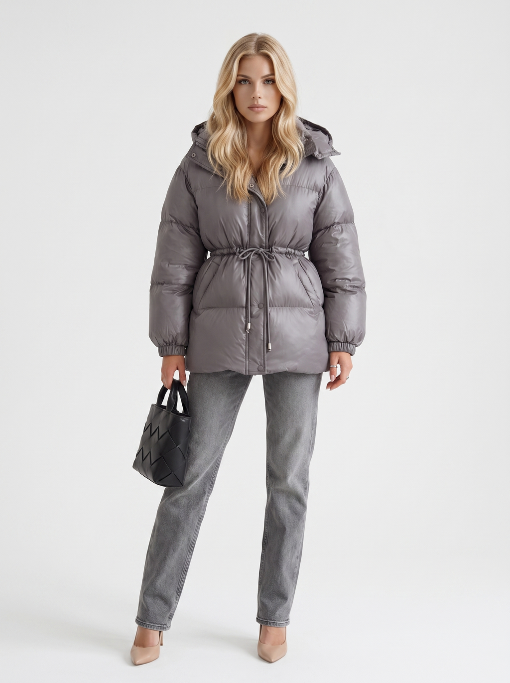 Damenjacke mit Kapuze und taillierter Passform | A&B - 14 - Annoboutique