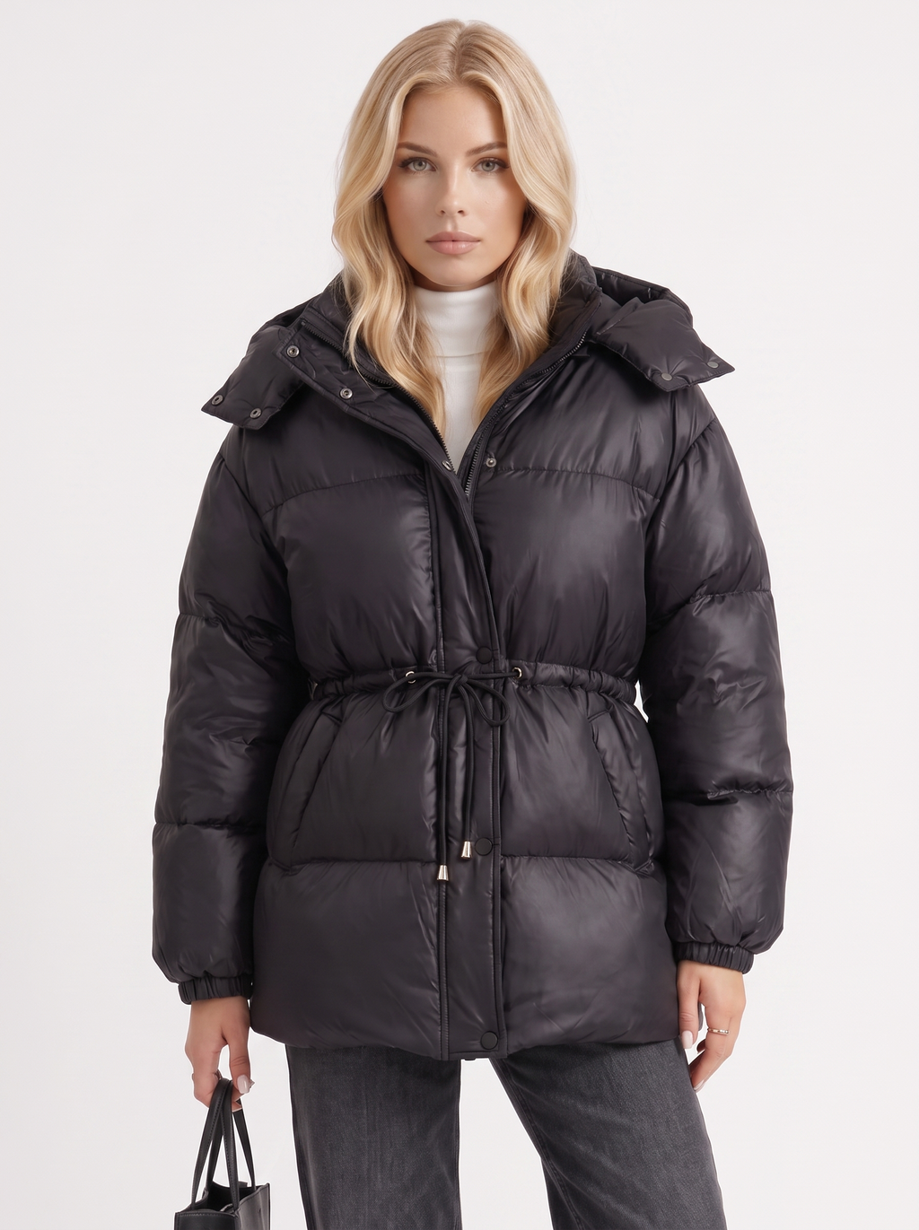 Damenjacke mit Kapuze und taillierter Passform | A&B - 19 - Annoboutique