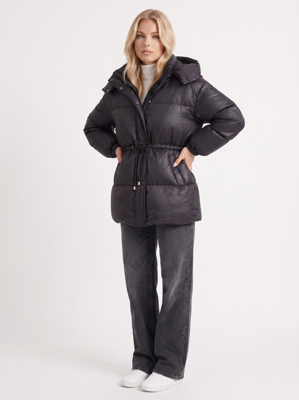 Damenjacke mit Kapuze und taillierter Passform | A&B - 21 - Annoboutique