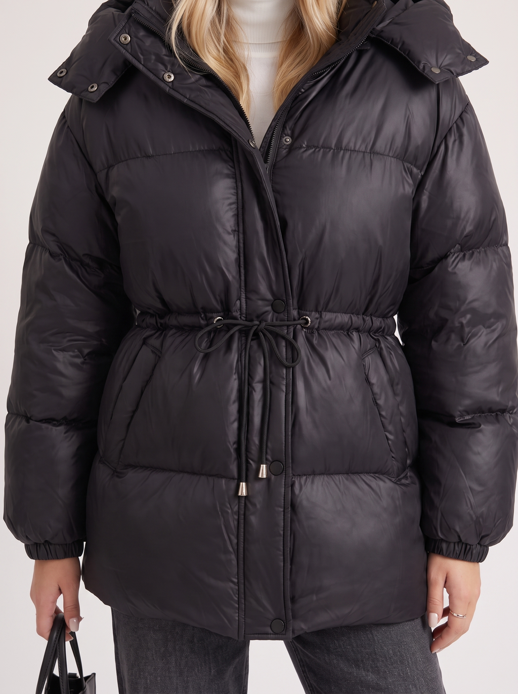 Damenjacke mit Kapuze und taillierter Passform | A&B - 24 - Annoboutique