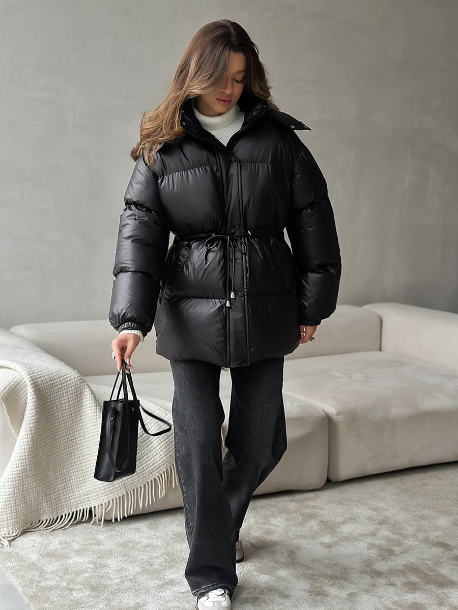 Damenjacke mit Kapuze und Taillenzug | A&B - 1 - Annoboutique