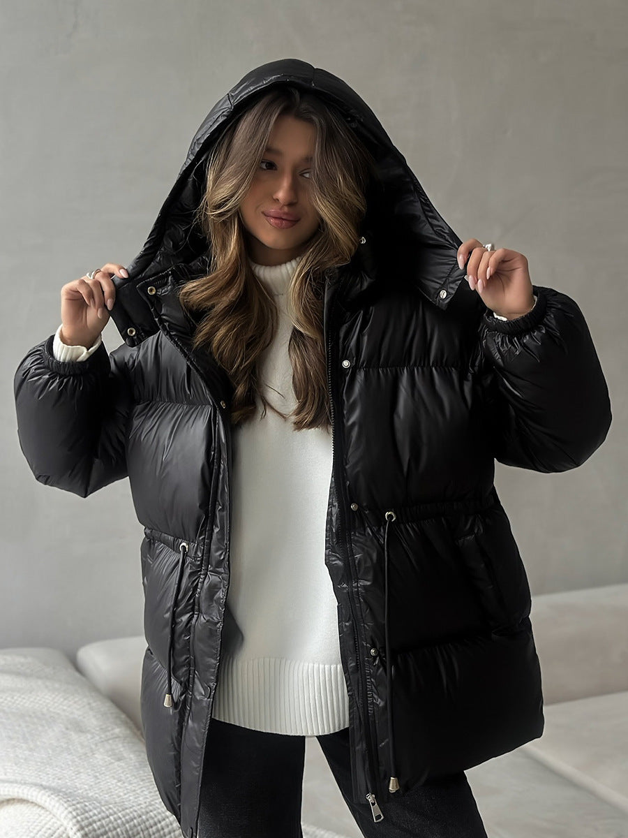 Damenjacke mit Kapuze und Taillenzug | A&B - 2 - Annoboutique