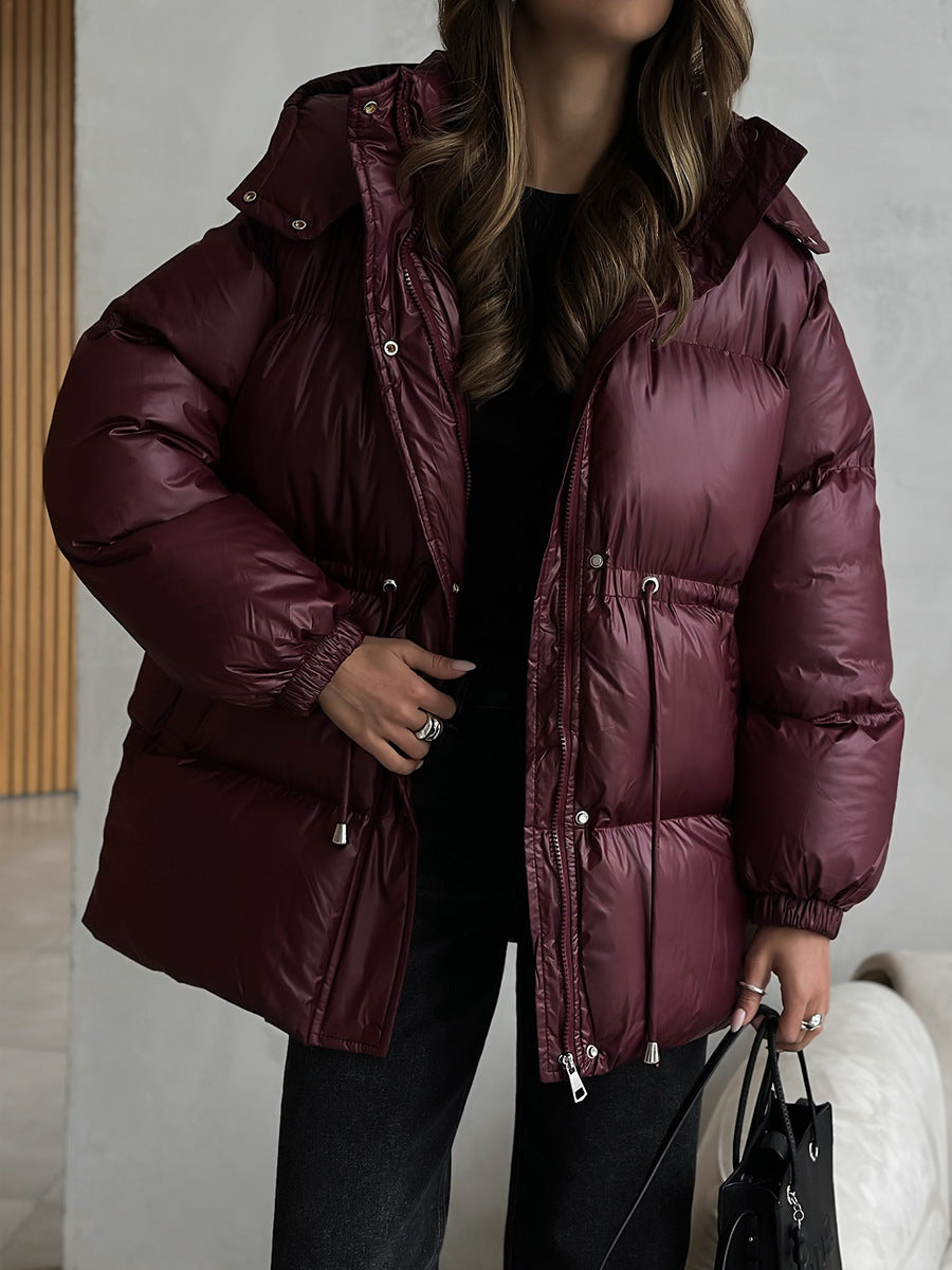 Damenjacke mit Kapuze und Taillenzug | A&B - 6 - Annoboutique