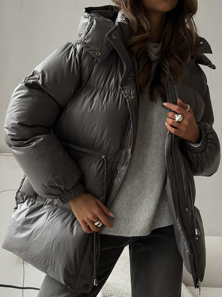 Damenjacke mit Kapuze und Taillenzug | A&B - 11 - Annoboutique