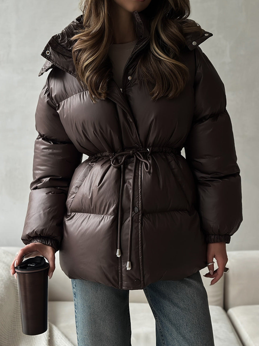 Damenjacke mit Kapuze und Taillenzug | A&B - 13 - Annoboutique