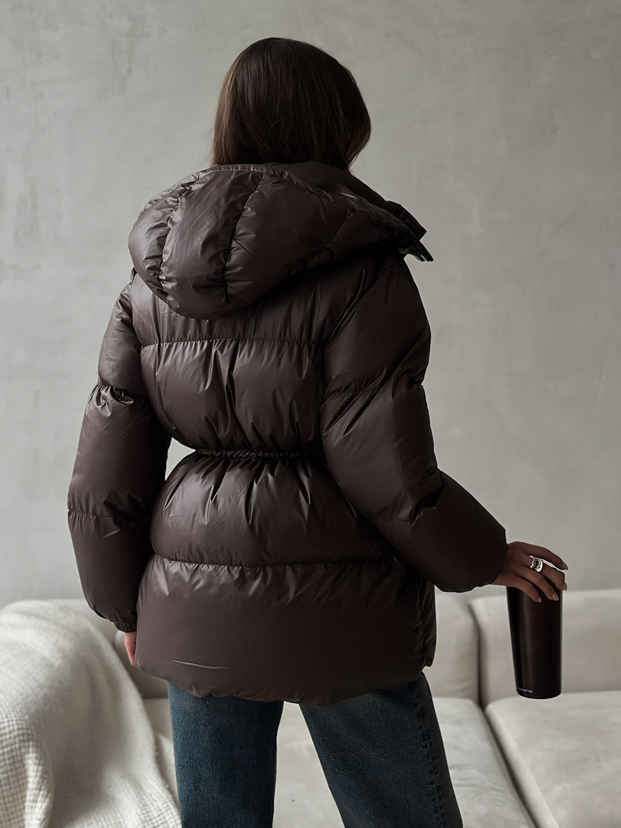 Damenjacke mit Kapuze und Taillenzug | A&B - 14 - Annoboutique