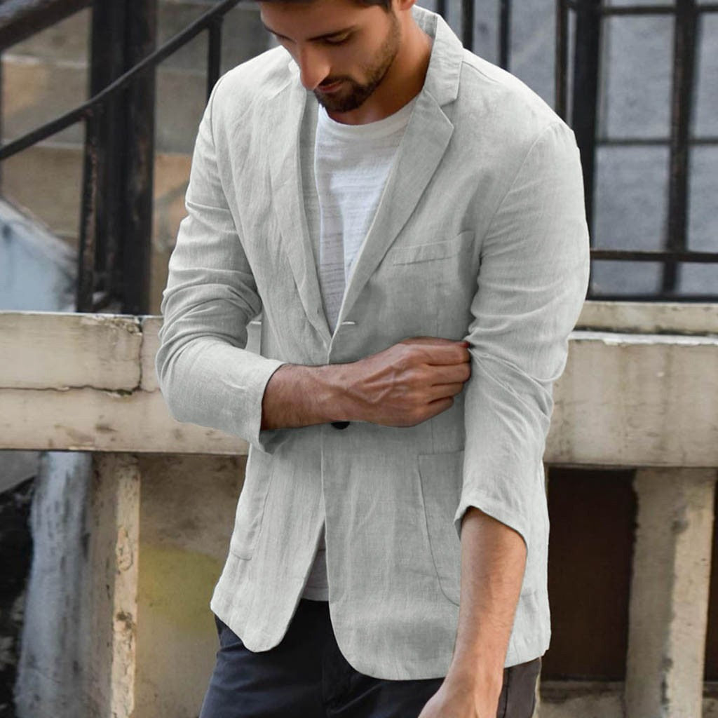 Herrenblazer mit lässigem Schnitt und praktischen Taschen | A&B - 2 - Annoboutique