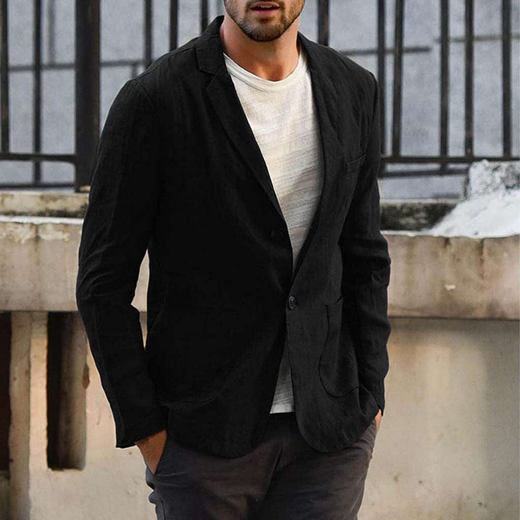 Herrenblazer mit lässigem Schnitt und praktischen Taschen | A&B - 3 - Annoboutique