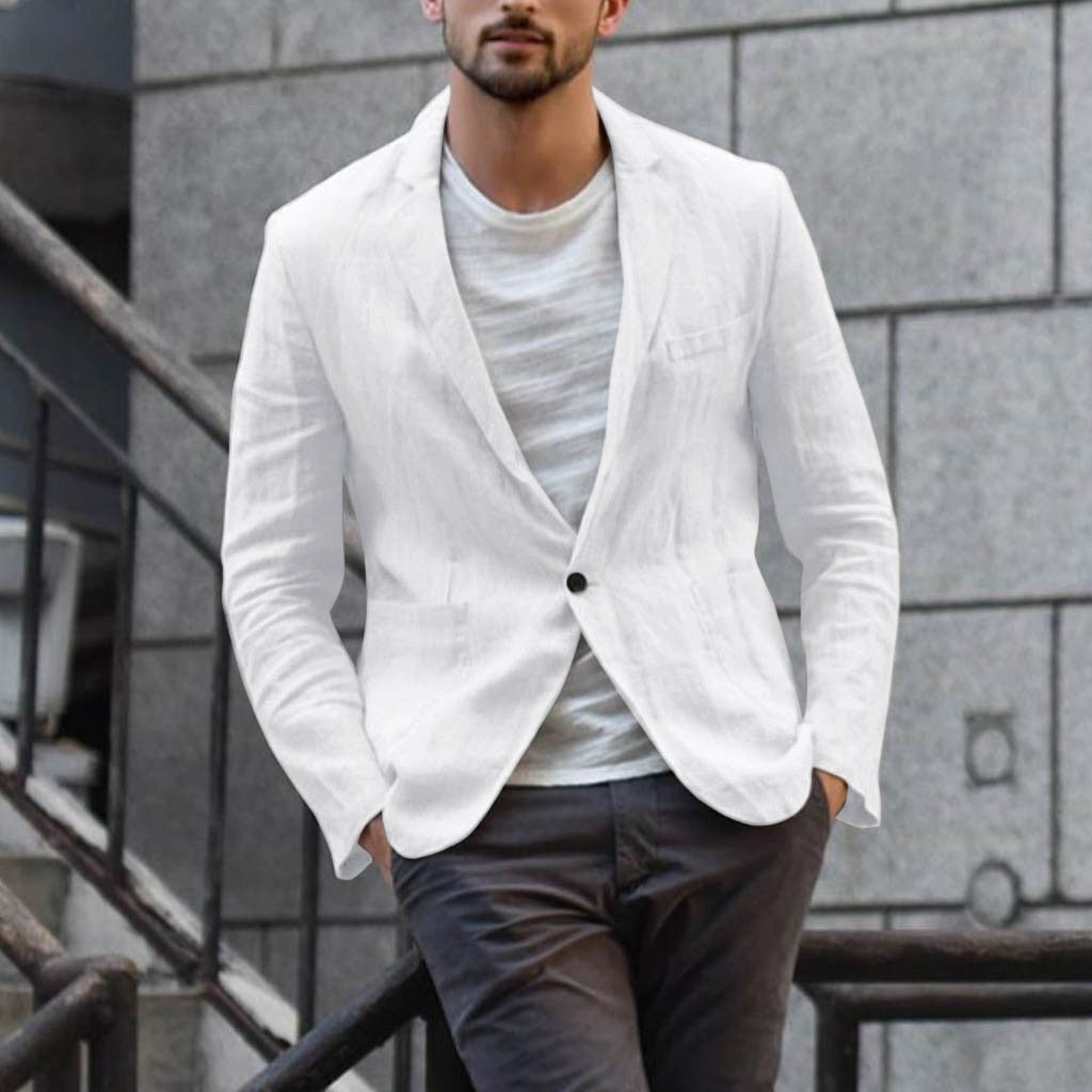 Herrenblazer mit lässigem Schnitt und praktischen Taschen | A&B - 4 - Annoboutique