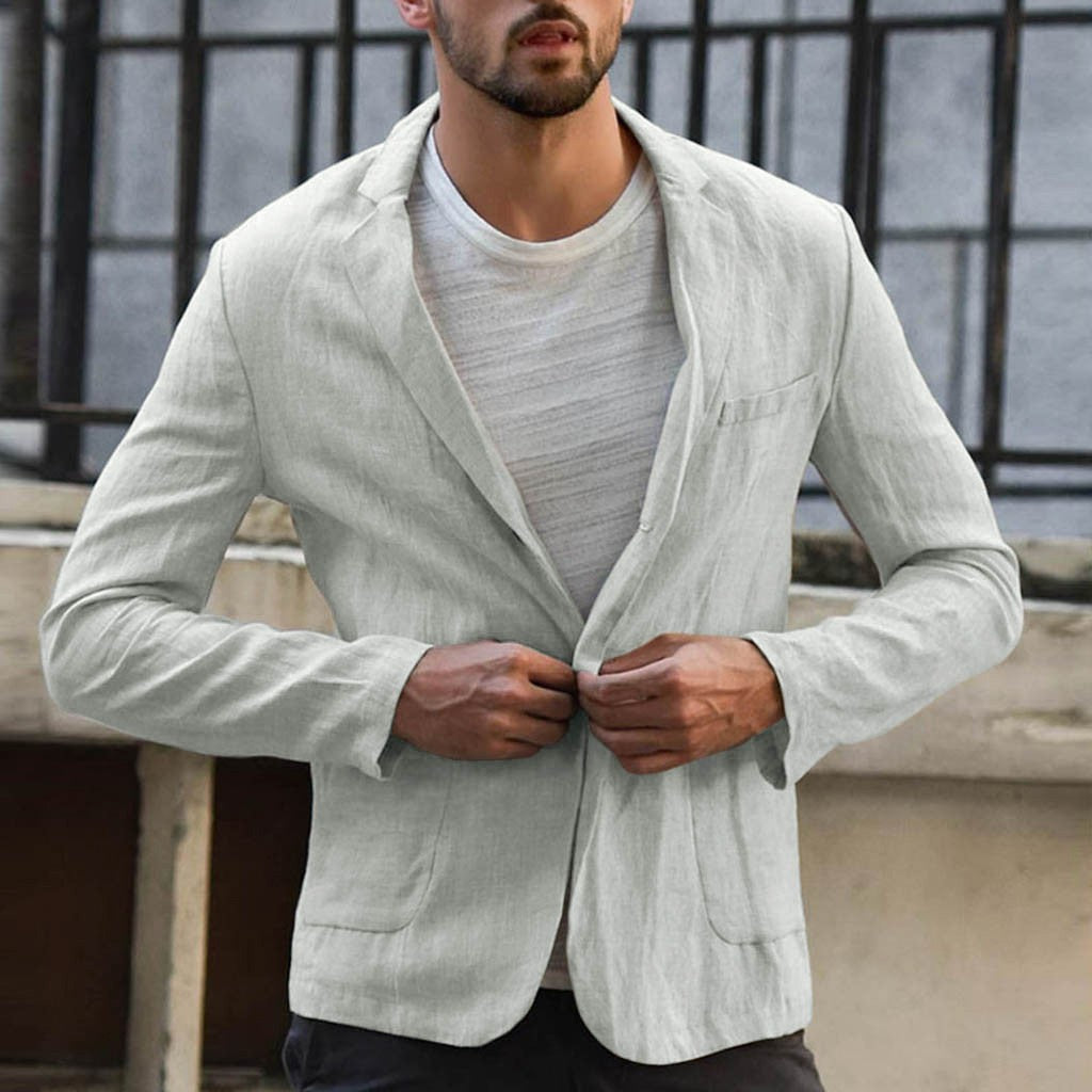 Herrenblazer mit lässigem Schnitt und praktischen Taschen | A&B - 7 - Annoboutique