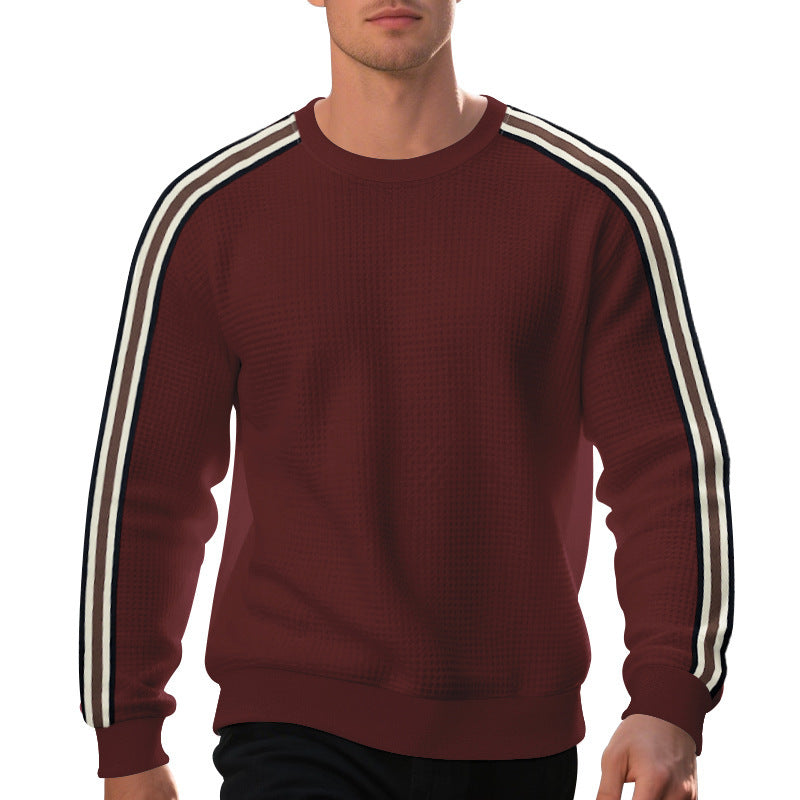 Pullover Herren mit Rundhalsausschnitt und sportlichen Streifen | A&B - 2 - Annoboutique