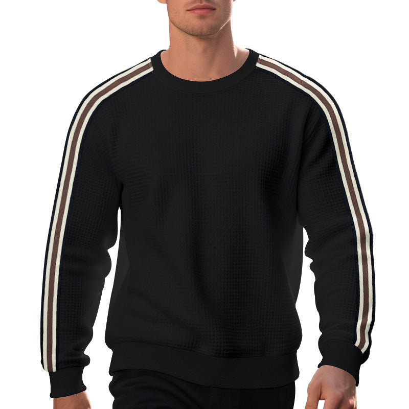 Pullover Herren mit Rundhalsausschnitt und sportlichen Streifen | A&B - 4 - Annoboutique