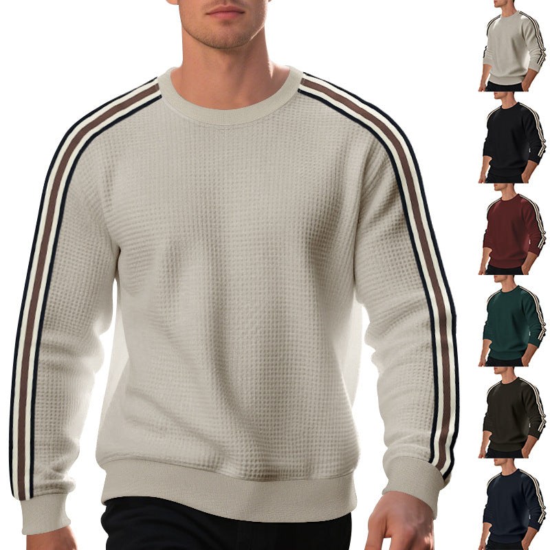 Pullover Herren mit Rundhalsausschnitt und sportlichen Streifen | A&B - 6 - Annoboutique