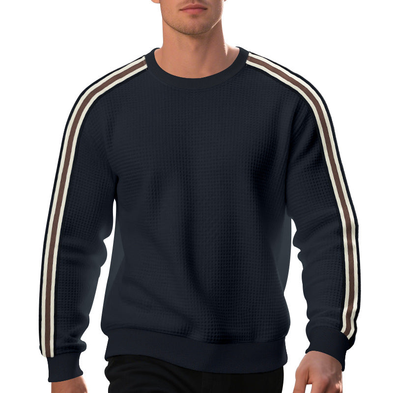 Pullover Herren mit Rundhalsausschnitt und sportlichen Streifen | A&B - 8 - Annoboutique