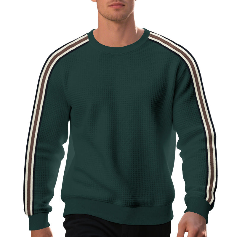 Pullover Herren mit Rundhalsausschnitt und sportlichen Streifen | A&B - 9 - Annoboutique