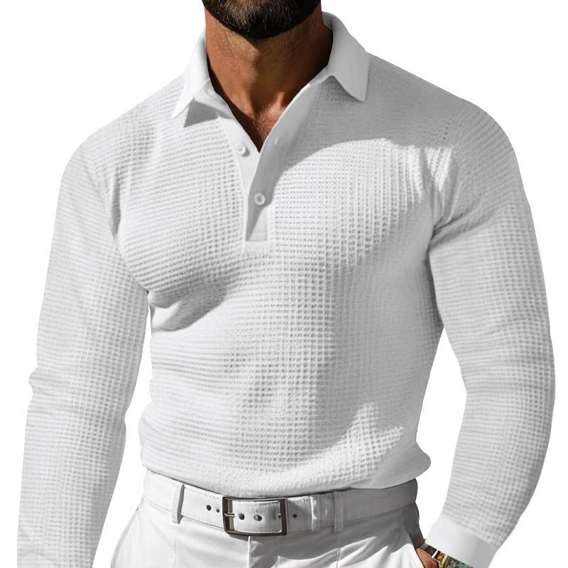 Herren Poloshirt mit strukturiertem Design und klassischem Kragen | A&B - 2 - Annoboutique