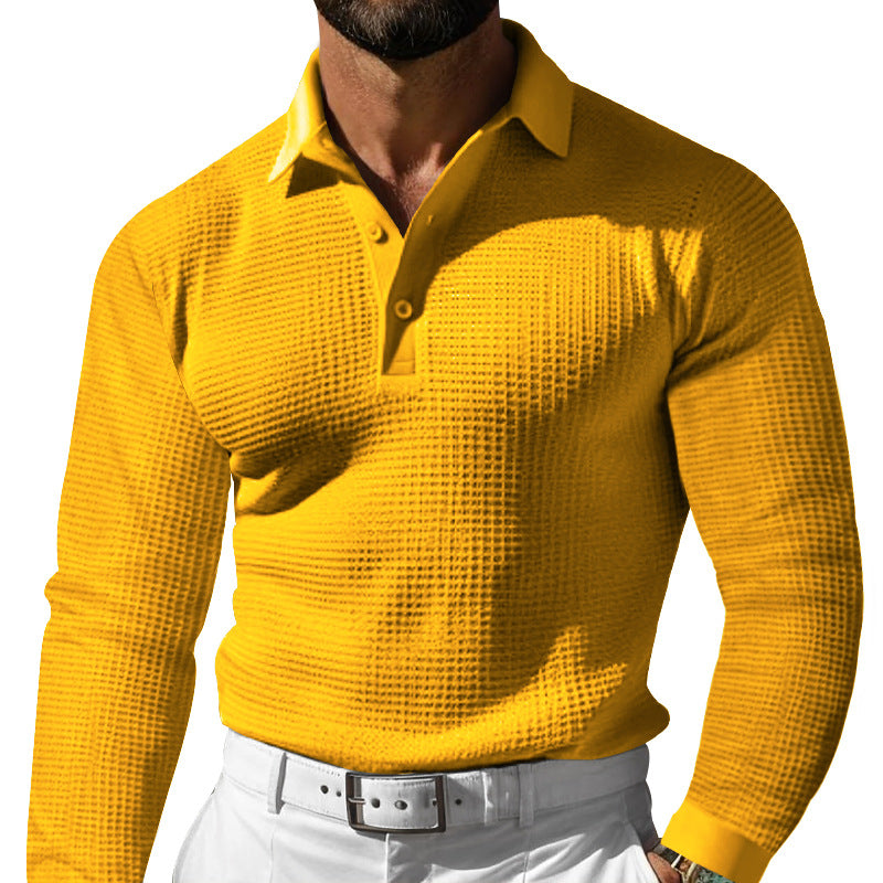 Herren Poloshirt mit strukturiertem Design und klassischem Kragen | A&B - 4 - Annoboutique