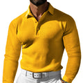 Herren Poloshirt mit strukturiertem Design und klassischem Kragen | A&B - 4 - Annoboutique
