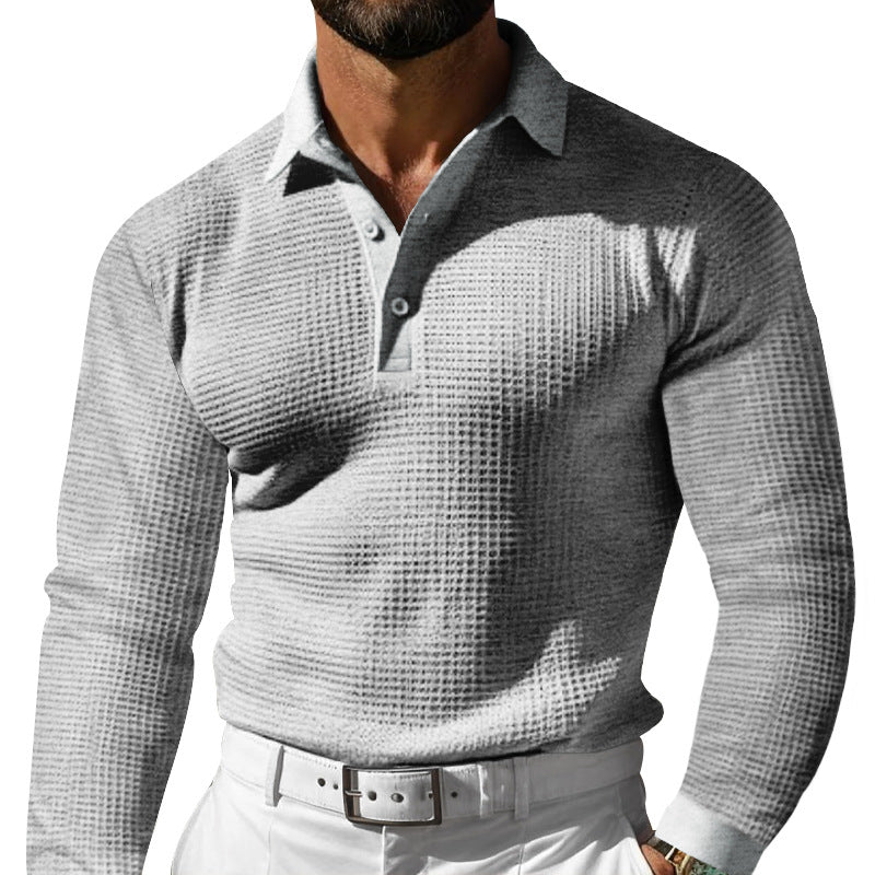 Herren Poloshirt mit strukturiertem Design und klassischem Kragen | A&B - 5 - Annoboutique
